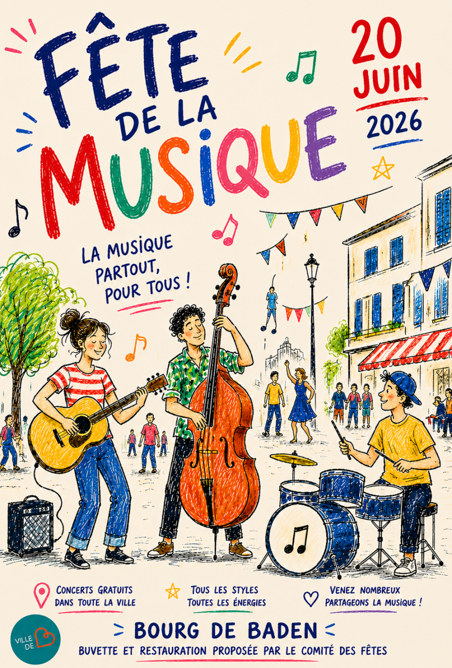 Affiche Fest-noz Fest-noz et Fest-Deiz à Baden le 13 juin
