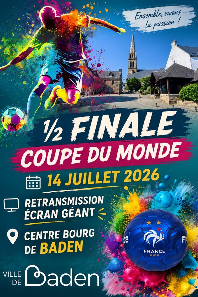 Fete nationale14 juillet Baden (56) proche de vannes. Repas moules frites sur réservation