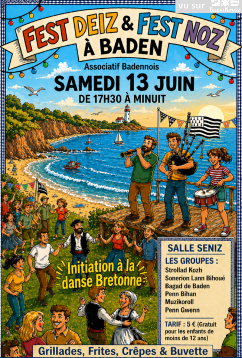 Fest-noz et Fest-Deiz à Baden le 13 juin
